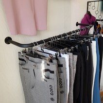 다용도 무광 벽행거 벽면행거 틈새 공간 활용 행거 인테리어 매장용 튼튼한, 블랙24*120
