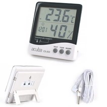 찐알짜 실외 온도센서 제공 대형 LCD 온습도계 1p, 아쿠바 디지털 온습도계 CS-201, 아쿠바 디지털 온습도계 CS-201