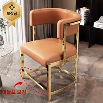 미용실 의자 1인용 샴푸의자 라이트 럭셔리 고급 식탁 티 체어 네일샵 상담 네일 고객 인플루언서 메이크업 등받이, 04 보강B대-경량 방화 가죽-라텍스 방석-오