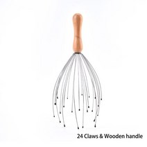 두피 케어 마사지기 탈모 헤어 관리 지압기 20개의 발톱이 있는 깊은 이완을 위한 핸드헬드 헤드 스크래처 모발 자극 및 스트레스 완화, d