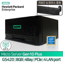 HPE Micro Server Gen 10 Plus Pentium G5420 with iLO, 총 8GB 구성[기본], 미장착[기본], 1TB 추가