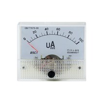정밀계측기 85C1-uA DC 포인터 전류계 아날로그 마이크로 패널 앰프미터 50uA 100uA, 0-200uA
