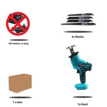 Makita 18V 배터리 사용 가변 속도 무선 전기톱 왕복 금속 목재 절단 도구 전기 톱 없음, [01] no battery no plug