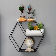 북유럽 거실 침실 카페 인테리어 골드 화이트 블랙 미니 벽걸이 벽선반 소품 수납 선반