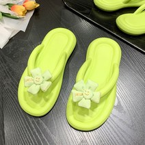 설온 여성 귀여운 꽃 모양 플립플랍 쪼리 꽃팡