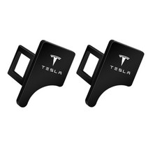 새로운 자동차 안전 벨트 안전 벨트 커버 차량 버클 클립 테슬라 모델 3 모델 x y 스타일 로드스터 액세서리에 대한 안전 벨트 클립, 블랙 2개