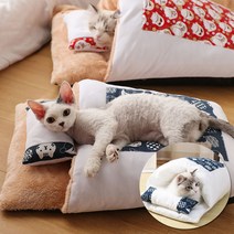 캣이불 세트 고양이 담요 집 숨숨 애견 용품, [on]이불세트-type1(베이직)-고양이패턴S