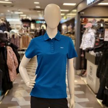 루이까스텔 여성 골프 CP PQ 배색단추 반팔 요코 카라 티셔츠 3LRTS410 블루 루이 777