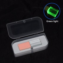 크리스탈 usb 스틱 3D 인쇄 사용자 정의 로고 4GB 8GB 16GGB 32GB 플래시 펜 드라이브 투명 유리 (10 개 이, 08 Green Light_03 16GB