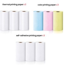 셀프 사진기계 포토 프린터 미니 휴대용 무선 감열 포토 프린터 라벨 인쇄 57mm BT 200dpi 안드로이드 IOS, 17 9 Roll Paper