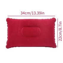 차박 매트 휴대용 Ultralight 풍선 PVC 나일론 공기 베개 수면 쿠션 여행 침실 하이킹 비치 자동차 비행기, 03 Red