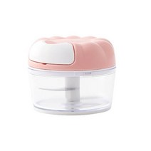 다기능 으깨기 마늘 다지기 휴대용 야채 및 식품 커터 수동 풀러 과일 다지기 고기 야채, 분홍색