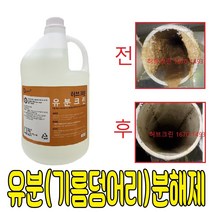 허브크린 오물분해제 4kg 세면대 머리카락제거 하수구냄새 마사지오일 피부샵, 4L, 허브크린 유분크린(기름제거) 1개