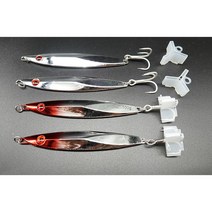데일리피싱 후지토 크롬 메탈지그 BKK훅 X4 보호캡 멸치 삼치메탈 갈치지깅 고등어, 레드헤드크롬지그, 120g