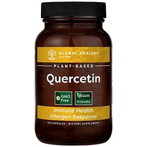 글로벌 힐링 케르세틴 250mg 보충제는 면역 체계 기능 호흡기 건강을 지원합니다. 간헐적인 알레르기에 대한 신체의 자연스러운 반응 - 브로멜라인 앰프가 없는 케르세핏 아연 -