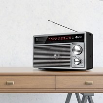 아남 블루투스 휴대용 레트로 라디오 탁상 건전지 소형 휴대용 캠핑 FM 라디오