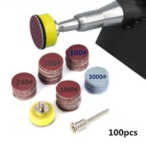 드러멜 드라멜 찌선반 100pcs 1inch 25mm 샌딩 디스크 패드 100-3000 그릿 연마 연마 패드 키트 dremel 회전 도구 사포 액세서리, 01 ZT15-100PCS