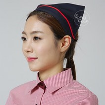 HA4340 곤적줄머리띠스카프-머리띠포함/조리모자/위생모자/위생모/조리모/셰프모자/셰프모/셰프두건/조리두건/헬로모자/식당/조리사복/조리복, 1개