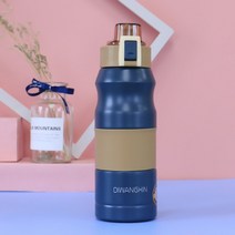 플라스크 휴대용 술병 500ml680ml 더블 스테인레스 스틸 스포츠 진공 야외 등산 열 병 커피 차 절연 컵, 680ml, 푸른, 1개