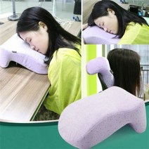 휴대용 국세사 낮잠배게 등쿠션 메모리폼, 블루