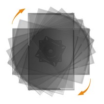 360도 회전 슬림 피벗 모니터 벽고정 브라켓 거치대 15인치 17인치 18인치 20인치 23인치 24인치 27인치 삼성 LG 엘지 호환