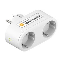 HomeKit-2 인 1 스마트 플러그 WiFi 플러그 듀얼 콘센트 EU US 소켓 원격 음성 제어 지원 Alexa Google Home SmartThings 허브 없음, 01 EU Version 1 PCS
