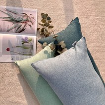 호옴 바다필로우 순면100% 국내 제작 생산 전문 브랜드 긴 롱 쿠션 베개 옆으로자는 배게 150 대 헤드 침대 솜 포함, 텐셀 린넨 원단, 오션 그린(150x35cm)