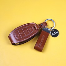 그랜저HG 루시도S 자동차 가죽 스마트키 케이스, 현대- 루시도S 2600-네이비-가죽 스트랩 각인