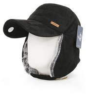 베이직엠 남성 여성 겨울모자 군밤장수 방한 볼캡 귀달이 사이드 가죽 패치