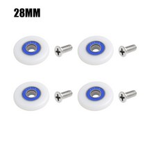 미닫이문레일 바퀴 도어 롤러 풀리 휠 샤워 슬라이딩 스팀 캐빈 26 ~ 29mm 캐비닛 유리 도어, 03 28mm