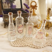 유럽 ​​골동품 라벨 향수 병 아로마 테라피 병 유리 병 장식 조명 럭셔리 궁전 복고풍, 4 피스 슈트