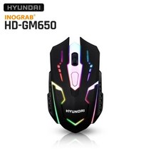 ppp Inograb 유선 USB 게이밍광마우스 HD-GM650 블랙, 본상품선택, 본상품선택