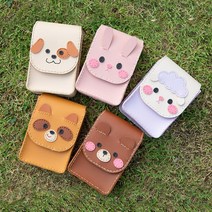 바오바론 가죽 크로스 백 만들기 동물 캐릭터 미니 가방 바느질 실꿰기 공예 아이 소근육 발달 집중력 향상 체험 학습 Cross bag DIY 투명스티커 증정, (토끼)