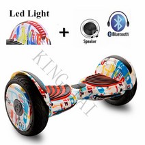 접이식 렌탈 휠 10 인치 전기 hoverboard Led + 블루투스 호환 스피커 700W 두 바퀴 스마트 균형 스쿠터 보, 04 NormalBattery