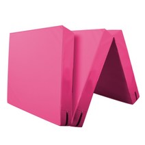 체조매트 훈련매트 구르기매트 두꺼운 에어 댄스매트 접이식운동매트 5cm, [하늘]3단 가죽 180x60cm, 1개