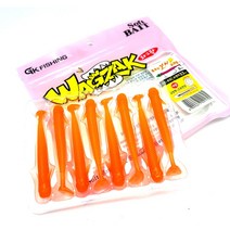 춤추는 갈치 루어 풀치 낚시 와그작 오리발 웜 금호, 진달래야광-6.5cm(3)