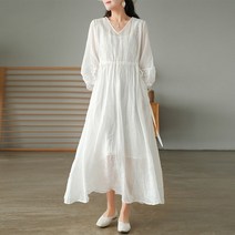 쉬폰 데일리 루즈핏 롱원피스 빅사이즈 휴양지