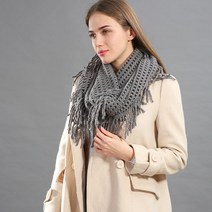 손뜨개 스카프 숄 크로쉐 크로 셰 스네이크 할로윈 패턴 니트 인피니티 여자 솔리드 술 반지 튜브 Shawls LIC 캐시미어 서클 칼라 YG486