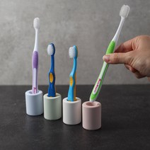 리빙퀸 규조토 칫솔꽂이 1+1, 규조토 칫솔꽂이(화이트 + 블루), 1개