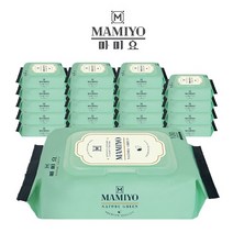 마미요 네이처그린 아기용 두툼한 물티슈 캡형 100매 X 20팩, 캡형 100매X20팩
