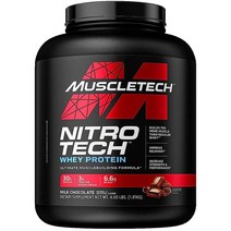 MuscleTech 웨이프로틴 파우더 | Nitro-Tech 분리 유청 단백질 및 펩타이드 근육 증가를 위한 린 남성 여성용 강화제 스포츠 영양 초콜릿 1.8kg(4파운드) 4, 4 Pound (Pack of 1), Milk Chocolate