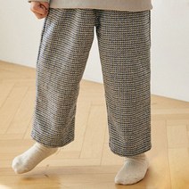 바브키즈 잔체크기모팬츠