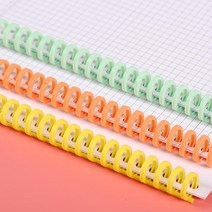 예쁜 색 색깔 플라스틱 링 제본 스프링 제본링 10mm, 본상품선택, 블랙