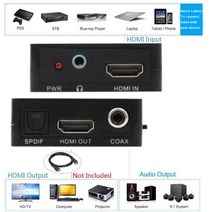 1인방송 라이브장비 HDMI 오디오 추출기 to 및 광학 TOSLINK SPDIF + 3.5mm 스테레오 변환기 분배기 어댑, 01 as shown