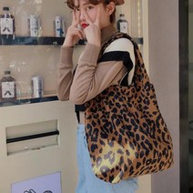 데일리 레오파드 패턴 에코백 코듀로이 숄더백 가방 에코백 숄더백 패브릭가방 천가방