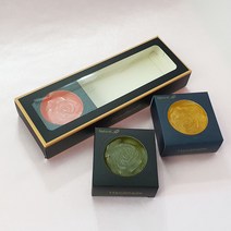 천연비누 PVC 투명 창문 3구 블랙 포장박스, 50개