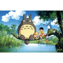 이웃집토토로 캐릭터 직소퍼즐 지브리 애니 굿즈 집콕 생활 스트레스해소 친구 가족 선물용, 토토로-02, 300피스