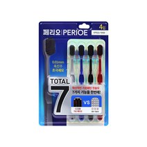 페리오 토탈7흑진주 칫솔(초극세모) 4입1개, 4입, 1개