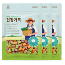 굿데이 강아지 건강가득 큐브간식 300g, 15개, 닭고기 당근