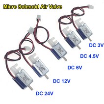 배관자재 솔레노이드 볼 밸브 DC 3V/ 4.5V/ 6V/ 12V/ 24V 미니 전자기 방출 낙심 유량 제어 마이크로 2 위치 3 방향 공기, [04] DC 12V